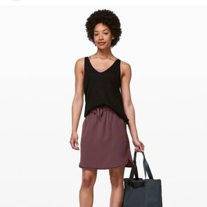 Lululemon on the fly skirt in cherry cola